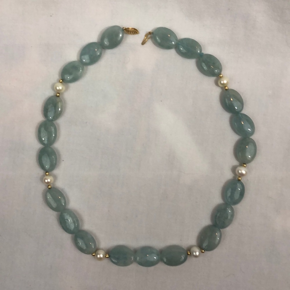 Polished Aquamarine Necklace